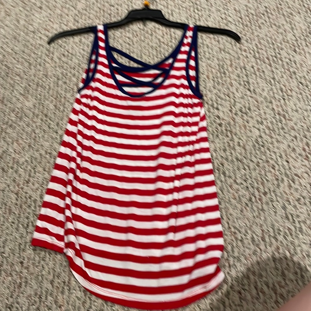 Red white and blue tank top